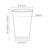 thumbnail of MONOUSO - Vaso de Plástico rPET 425ml Ø9,5cm (800 Uds)