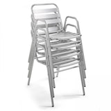 thumbnail of Mesa de jardín cuadrada de aluminio y 4 sillones - Oviala