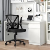 thumbnail of Yaheetech Bürostuhl, Schreibtischstuhl mit Hochklappbaren Armlehnen, Drehstuhl mit Verstellbaren Lendenwirbelstütze, Chefsessel aus Mesh, Schwarz