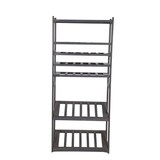 thumbnail of PROREGAL Getränkekisten- & Weinregal SPREEWALD HxBxT 163x70x33cm 18 Flaschen auf 3 Ebenen + 2 Ebenen für Kisten + 2 Ablagen Massives Kiefernholz Grau