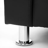 thumbnail of 2-zitsbank Kunda, bank loungebank, kunstleer, metalen poten ~ zwart