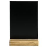 thumbnail of HMF 46452 Acryl Tischaufsteller Kreidetafel mit Holzfuß, T-Aufsteller, DIN A5, Schwarz