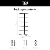 thumbnail of TOJ Living Wijnrek – 6 flessen – Wandmontage – RVS – Mat zwart – Flessenrek