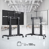 thumbnail of ONKRON Soporte TV con Ruedas, Altura Regulable, para Pantallas 70-110", hasta 130 kg, VESA 1000x600, Pie de TV Universal TS2821-B Negro