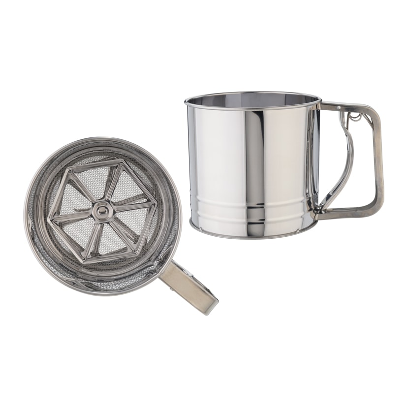 Eva saupoudreuse à farine double tamis 1KG en acier inox Ø12,5CM