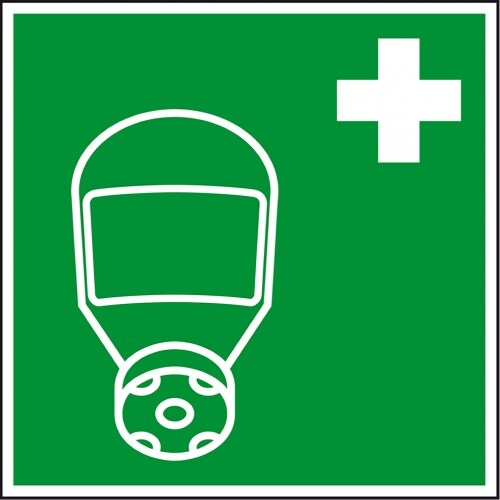 Dreifke® Rettungszeichen Fluchthaube, praxisbewährt, Kunststoff, 200x200mm