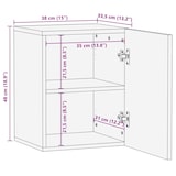thumbnail of Helloshop26 - Mobiletto da bagno sospeso 38 x 33 x 48 cm design minimalista legno di mango bianco naturale 02_0057850