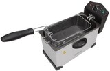 thumbnail of Camry CR 4909 Freidora Eléctrica Compacta, 3 L, Cubeta Desmontable Lavable, Antiadherente, Regulador Temperatura, 2000W, Argento