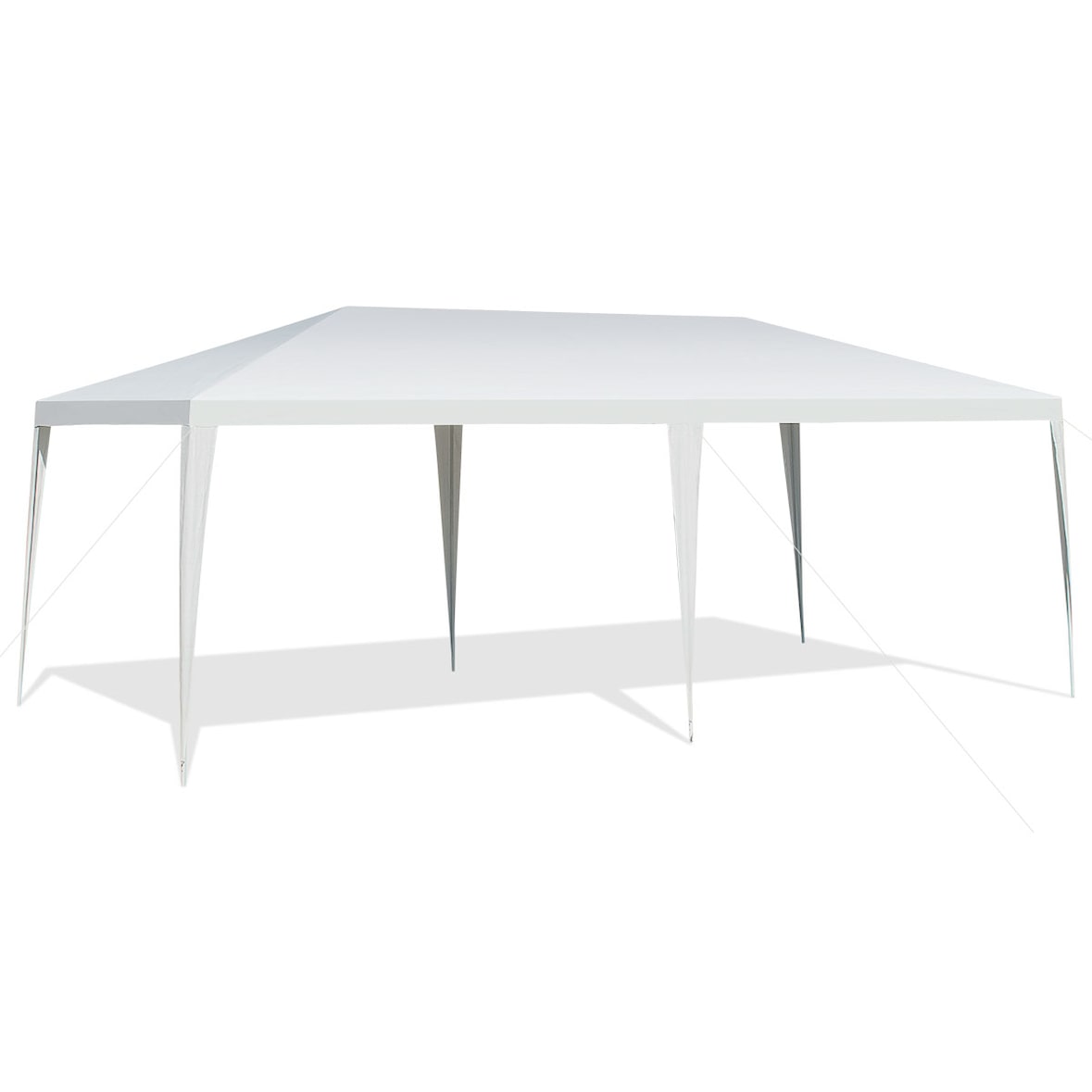 Helloshop26 - Tonnelle de jardin 3 m x 6 m avec espace spacieux et tente imperméable ambiance moderne en acier blanc 20_0014441