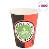 thumbnail of DELUKE® Coffee To Go Pappbecher 1000 Stück - 300ml Einwegbecher Kaffeebecher To Go Getränkebecher Pappe Becher Einweg Teebecher Partybecher
