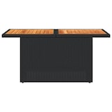 thumbnail of vidaXL Gartentisch Schwarz 100x55x73 cm Poly Rattan und Akazienholz