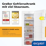 thumbnail of Exquisit Gefrierschrank GS5230-H-040D weiss | Tiefkühlschrank Groß 168 L Volumen | 4* Gefrieren | Türanschlag wechselbar | 55cm Breite
