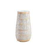 thumbnail of Bazar Bizar Vase en terre cuite rotin 14x14x26 cm gris béton naturel
