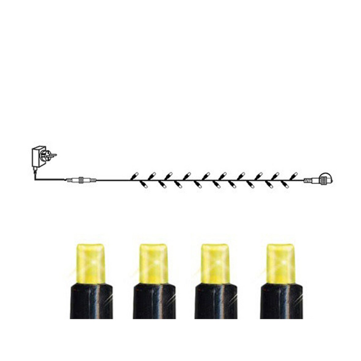 LED Lichterkette 10m koppelbar bis 700 LED mit Trafo Weihnachtslichterkette