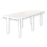 thumbnail of Tavolo componibile da esterno giardino in resina bianca 6 gambe Trio