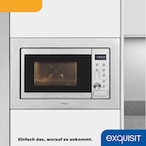 thumbnail of Exquisit Einbau-Mikrowelle EMW20-DG-020 inox | Grill | max. 1000 W | Garraum 20 l | Edelstahl Front