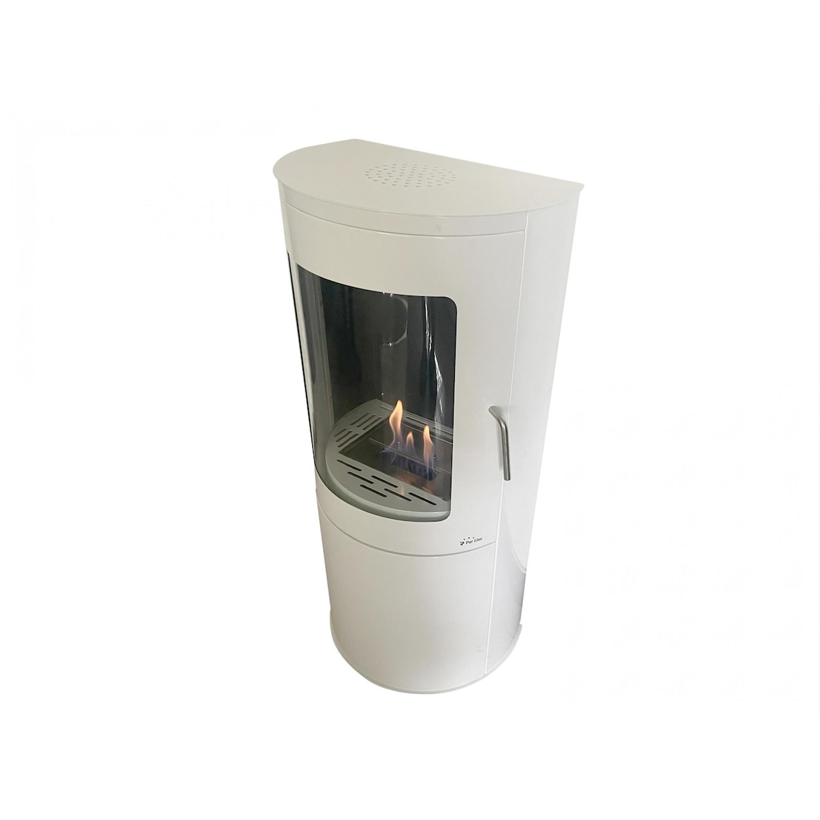 PURLINE Wit stalen ethanol kooktoestel met gehard glazen deur BESTFIRE COMP W