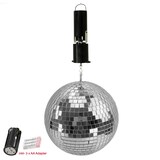 thumbnail of Spiegelkugel Set 20cm Discokugel mit Batteriemotor Partyeffekt