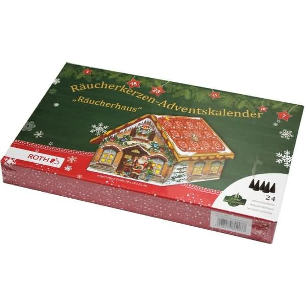 Räucherkerzen-Adventskalender 'Räucherhaus' gefüllt