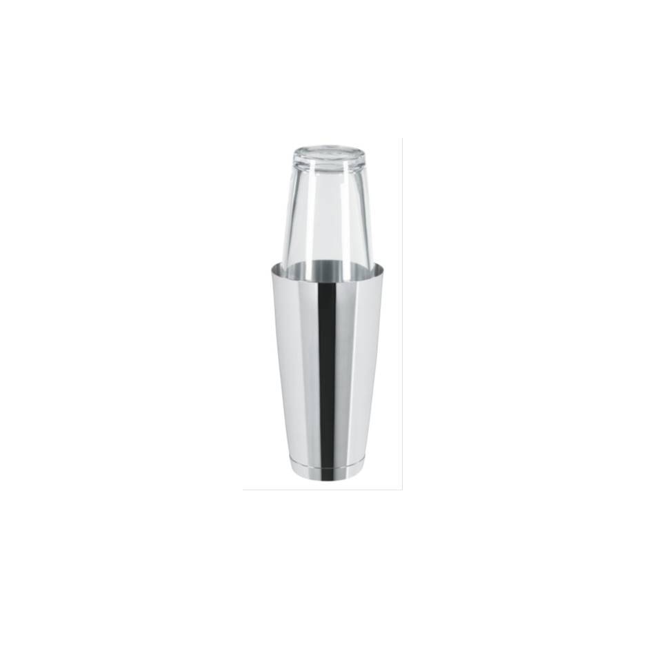 METRO Professional Boston Shaker 800 ml, 2 pezzi, acciaio inox / vetro, Ø 9.4 x 17.5 cm, argento / trasparente