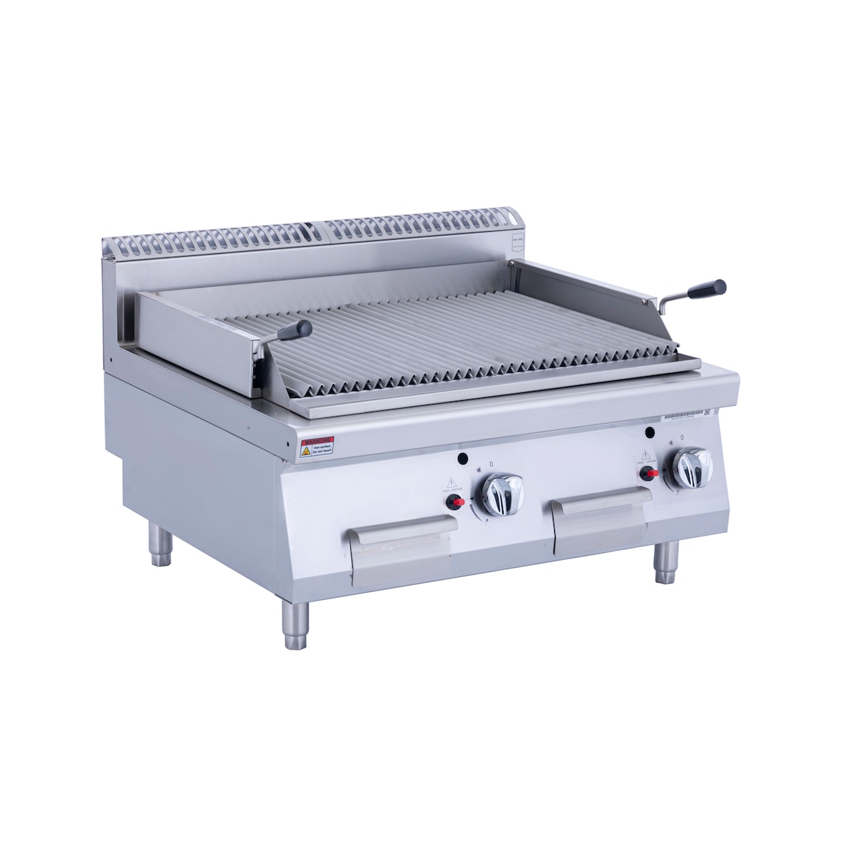 METRO PROFESSIONAL Gasgrill GGCB2700, Edelstahl, 80 x 70 x 54.7 cm, Piezozündung, silber