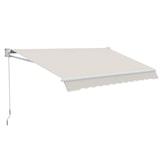 thumbnail of Outsunny toldo manual retráctil con manivela 200x250 cm toldo de pared con protección solar UV50+ y brazo de aluminio para jardín terraza exterior
