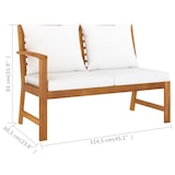 thumbnail of vidaXL 4-tlg. Garten-Lounge-Set mit Auflagen Creme Massivholz Akazie