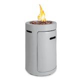 thumbnail of Crete Gas-Feuerstelle 13 kW Flüssiggas Edelstahl Hellgrauer Stein