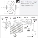 thumbnail of WOLFPACK - Disco Persiana Metalico Espiga Metalica 150x60 Cinta 22 mm.