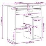 thumbnail of vidaXL Schreibtisch Artisan-Eiche 80x45x74 cm Holzwerkstoff