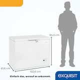 thumbnail of Exquisit Gefriertruhe GT200-HE-041C weiss | Nutzinhalt: 198 L | Schnellgefrieren | 4-Sterne-Gefrieren | Rollen | Standgerät