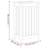 thumbnail of vidaXL Wäschebehälter 35x25x60 cm Massivholz Teak