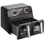 thumbnail of tectake Airfryer Samurai, 2 kookruimtes, 7 programma's, 2400W - zwart - 405249