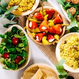 thumbnail of BIOZOYG 50 Stück Einwegteller Ø 18cm Palmblatt-Teller, rund, biologisch abbaubar, umweltfreundlich, kompostierbar, wiederverwertbar, Wegwerfteller