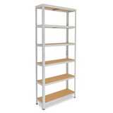 thumbnail of shelfplaza OFFICE 200x70x30 cm Schwerlastregal in lichtgrau mit 6 Böden und 145 kg Traglast pro Boden