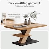 thumbnail of CASARIA® Couchtisch Detroit Holz Grau 90x60x45cm 2 Ablagen Wohnzimmertisch