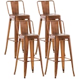 thumbnail of Set De 4 Taburetes Mason Metálicos Cobre