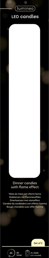 thumbnail of 2 LED Kerzen mit Timerfunktion 24cm Wachs - Echtwachskerzen flackernde Flamme Kerzen batteriebetrieben Wachskerzen Stabkerzen Rustik Grau Warmweiß