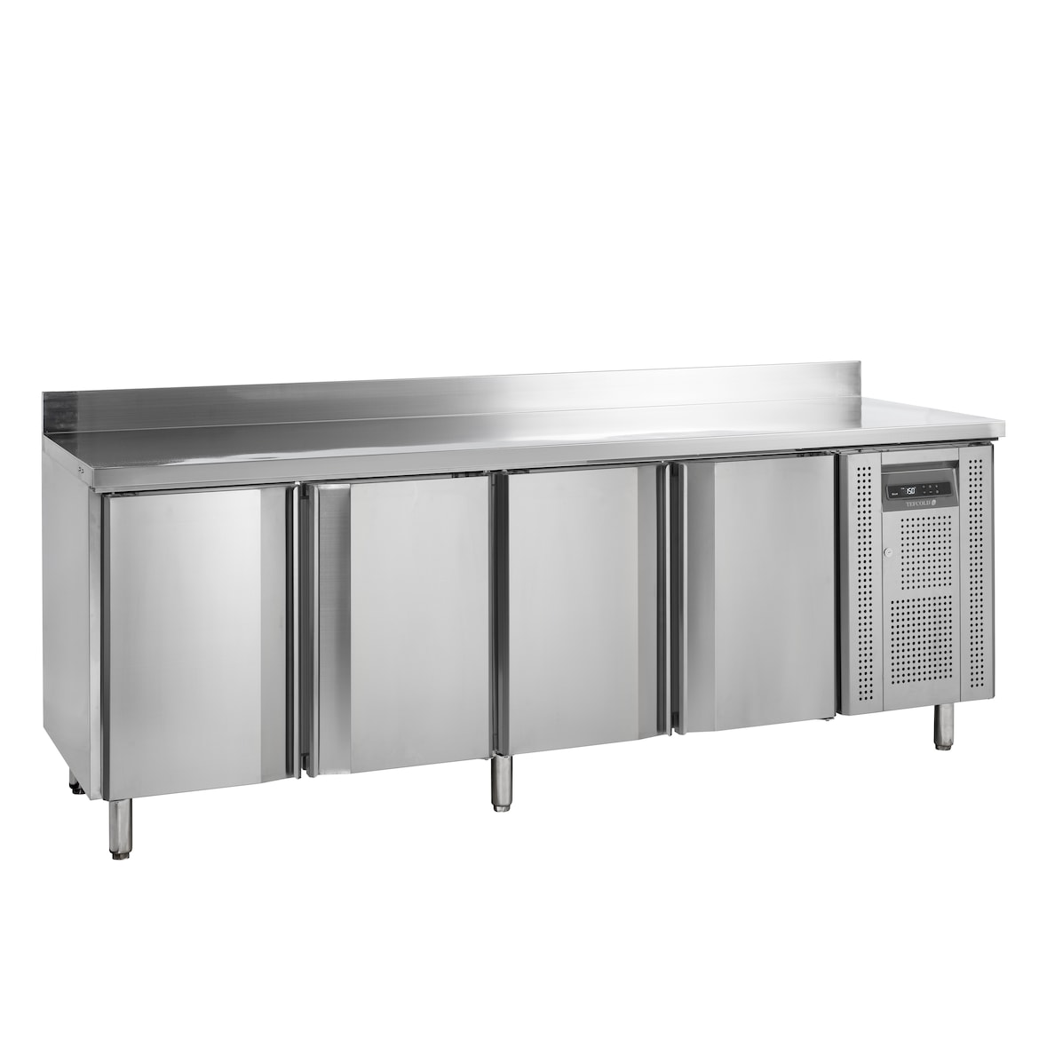 TEFCOLD Mesa fría de refrigeración snack SK6410/+SP TEFCOLD, acero y vidrio, refrigeración profesional