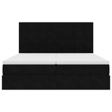 thumbnail of vidaXL Ottoman-Bett mit Matratzen & LEDs Schwarz 180x200 cm Samt