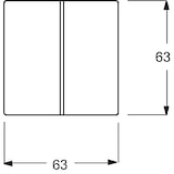 thumbnail of FUTURE LINEAR Wippe Serien, Schalter/Taster, aluminium-silber, matt, ohne ISO Aufdruck
