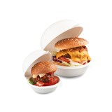 thumbnail of Hamburger-Box aus Zuckerrohr in Weiss, ⌀ 150 mm x h 95 mm , 20 Stück