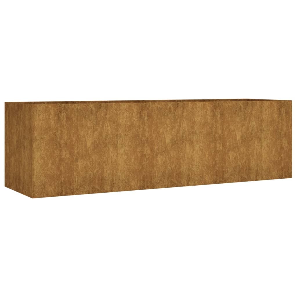 Helloshop26 - Hochbeet für Pflanzen Blumen Terrasse Garten 280 x 80 x 80 cm brauner Cortenstahl 02_0039423