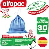 thumbnail of Alfapac - Müllbeutel 30L 55x60cm mit Selbstverschluss, 4 Rollen x 15 Stück (80% Recycelt)