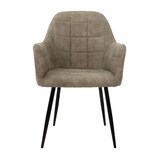 thumbnail of ECD Germany – Esszimmerstühle 2er Set Olive | Kunstleder, Armlehnen, Metallbeine, ergonomische Esszimmer- & Küchenstühle