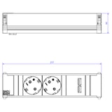 thumbnail of BACHMANN CONI 2x Schutzkontakt 1x USB Charger