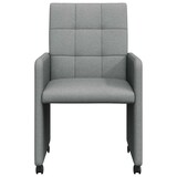 thumbnail of vidaXL Esszimmerstühle mit Rollen 2 pcs Hellgrau 58 x 65 x 94 cm Stoff