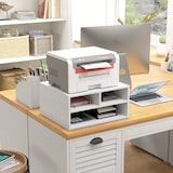 thumbnail of HOMCOM Mobile Porta Stampante con 3 Ripiani Aperti a 2 Livelli Bianco