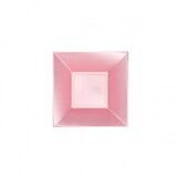 thumbnail of Einweg-Teller tief, Perlmutt-Rosa 18x18cm aus Plastik (PP), 8 Stück - Mank