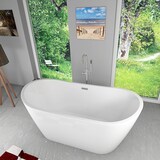 thumbnail of AcquaVapore freistehende Badewanne Wanne Acryl F03 180x89cm mit Armatur AF02